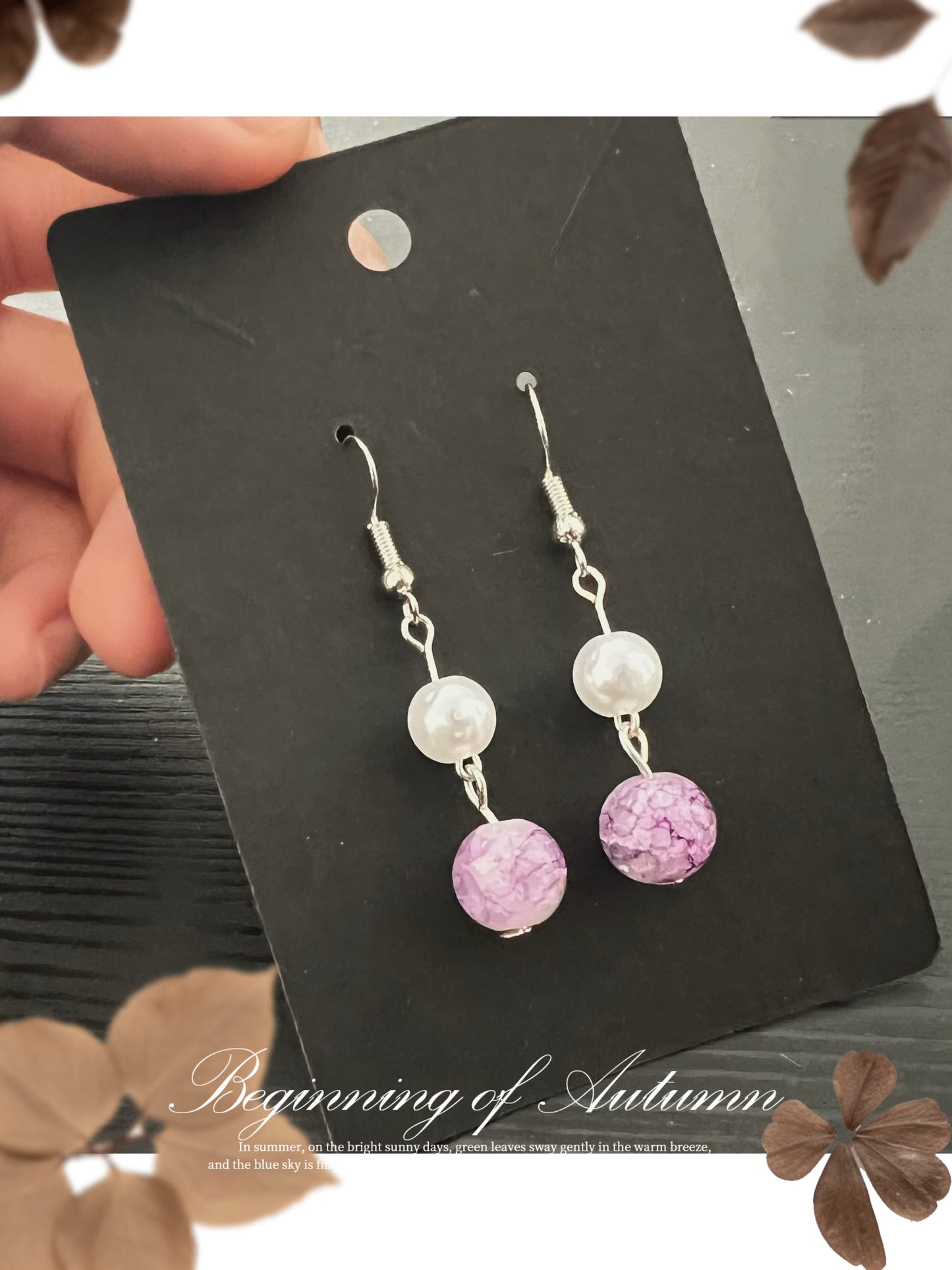 ‘Earring'- Purple ice